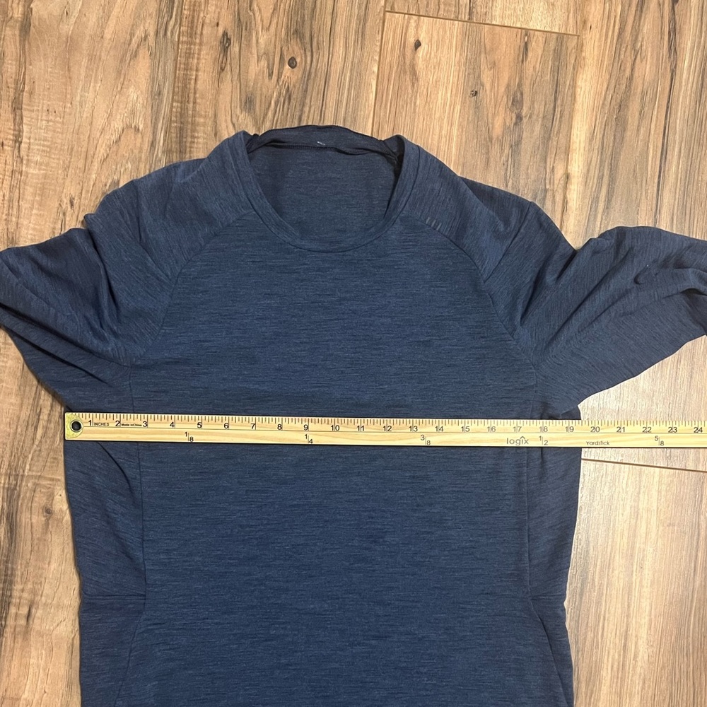 Lululemon Surge Warm Long Sleeve Shirt Moroccan Blue Black Men’s Medium M - Picture 11 of 11